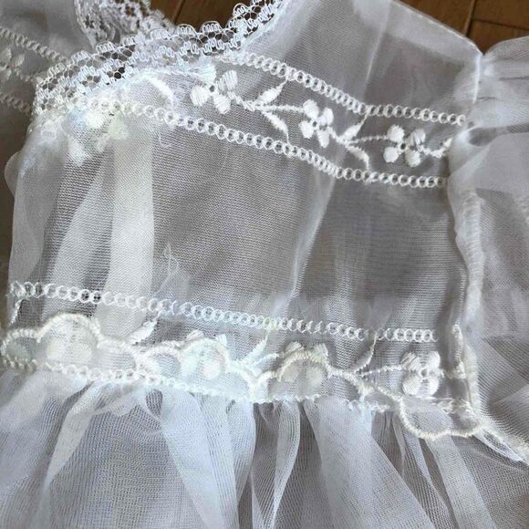 VTG Baby Christening Gown Dress Baptism 0-6 Set 2 - Picture 5 of 6